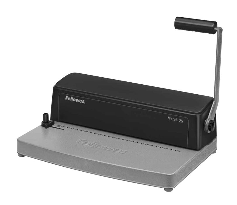 EAN 0043859553389 - Fellowes Metal 25 Encuadernadora de espiral metálica 450 hojas Negro, Gris imagen 1