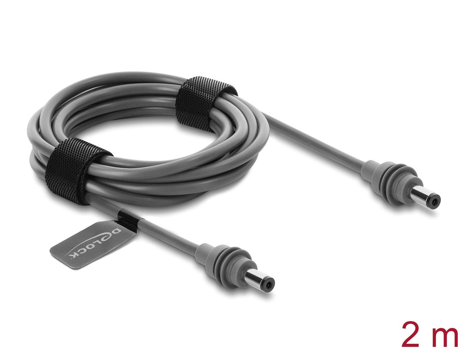 Delock Dc 5,5 X 2,1 Mm A Dc 5,5 X 2,1 Mm Cable Compatible Con Starlink Mini, 2 M Gris