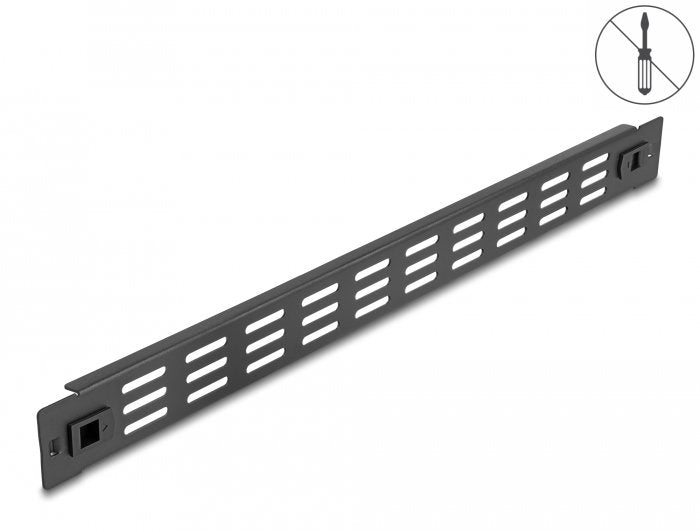 EAN 4043619669851 - DeLOCK 66985 accesorio de bastidor Panel ciego de relleno para rack con ventilación y bisagras (2U) imagen 1