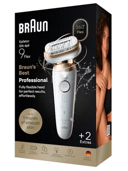 Depiladora Eléctrica Braun Silk-Épil 9 Flex Ses9011 Blanco/Dorado