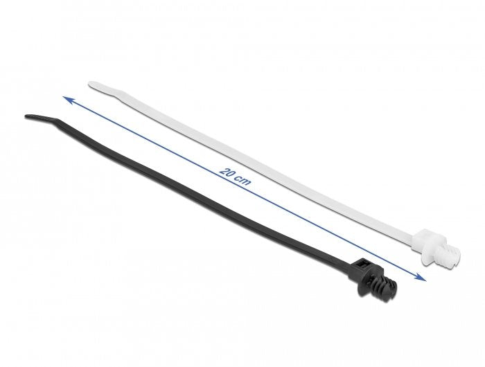 Delock Cablebinder Mit Lamellenfuss L 200 X B 4,8 Mm 100 Stück