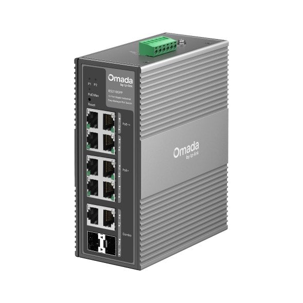 Tp-Link Omada Ies210gpp Switch Gestionado Gigabit Ethernet (10/100/1000) Energía Sobre Ethernet (Poe) Din Rail Gris