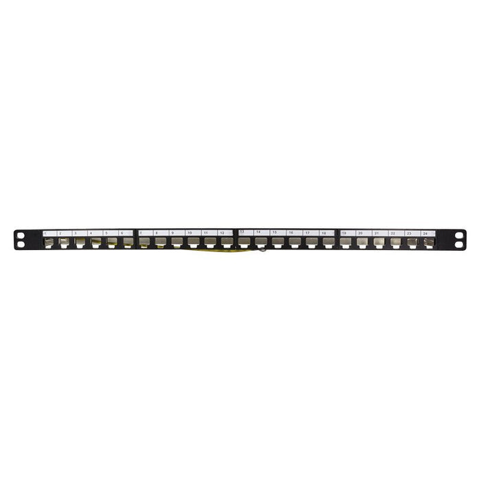 Patchpannel Keystone 24 Port 0.5 He Shielded. Negro Logilink