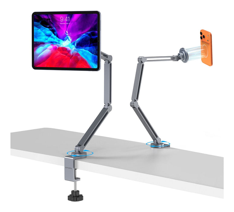 4smarts Magnetische Tablet / Smartphone Soporte Ergopro Desk Clamp, Gris
