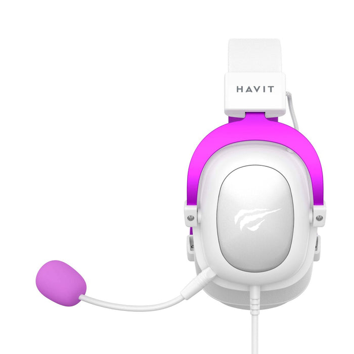 EAN 6950676214154 - Havit 6950676214154 auricular y casco Auriculares Alámbrico Diadema Juego Púrpura, Blanco imagen 3
