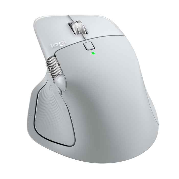 Ratón Logitech Mx Master 4 For Mac, Bluetooth Ergonómico Con Respuesta Háptica Avanzada, Desplazamiento Ultrarrápido, Carga Usb-C, Macos, Ipados, Windows - Plateado Blanco