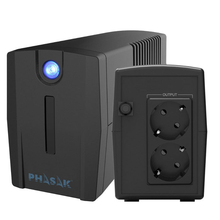EAN 5605922001866 - Phasak Ottima sistema de alimentación ininterrumpida (UPS) Línea interactiva 0,66 kVA 380 W 2 salidas AC imagen 1