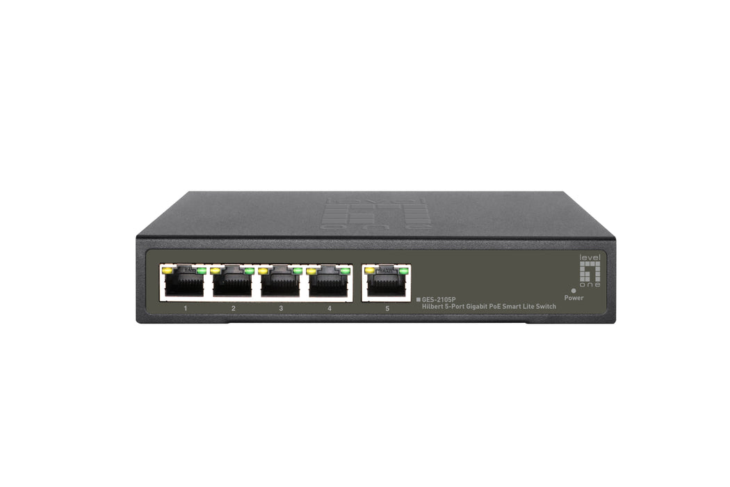 EAN 4015867229194 - LevelOne GES-2105P switch Gestionado L2 Gigabit Ethernet (10/100/1000) Energía sobre Ethernet (PoE) Negro imagen 1