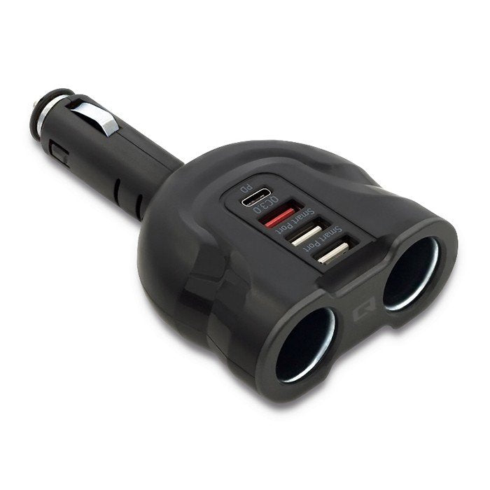 EAN 5901878506418 - Qoltec 50641 cargador de dispositivo móvil Universal Negro Encendedor de cigarrillos Carga rápida Auto imagen 1