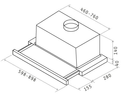 EAN 8020283003163 - Elica ELITE14 LUX GRIX/A/60 Semintegrada (extraíble) Plata, Acero inoxidable 336 m³/h imagen 4
