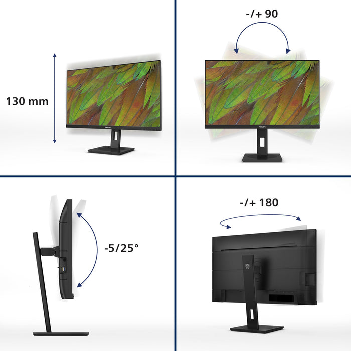 EAN 8721038001259 - Philips 3000 series 27B1U3900/00 pantalla para PC 68,6 cm (27") 3840 x 2160 Pixeles 4K Ultra HD LCD Negro imagen 4