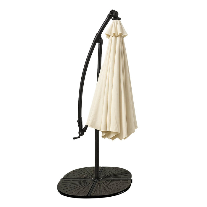 Black Forest Parasol Ogrodowy Z Boczkami Na Wysiegniku 3m Duzy Bezowy L-0713n