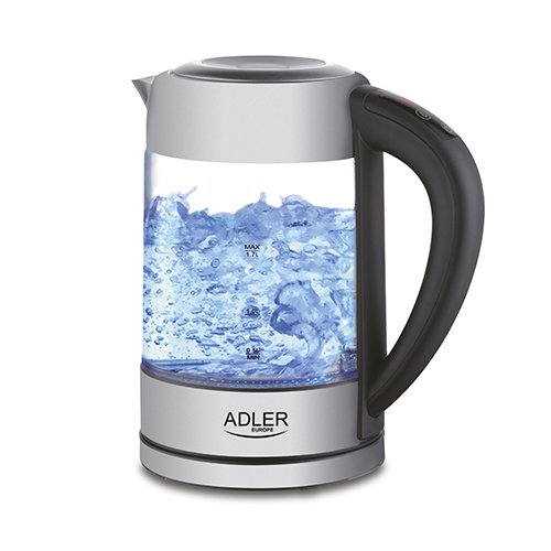 EAN 5902934831116 - Adler AD 1247 NEW tetera eléctrica 1,7 L 2200 W Avellana, Acero inoxidable, Transparente imagen 2