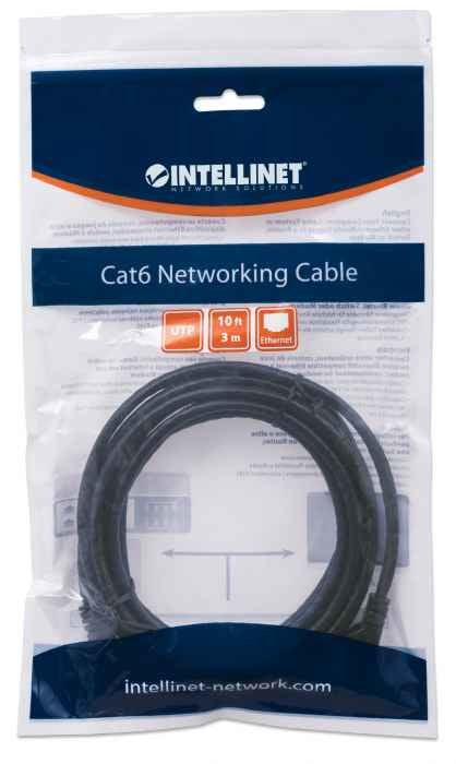 EAN 0766623342070 - Intellinet 342070 cable de red Negro 3 m U/UTP (UTP) imagen 2