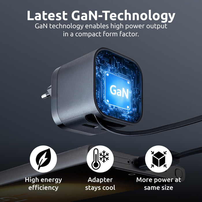 Intenso Compact Fam Charger 65w Usb-C Usb-A Negro