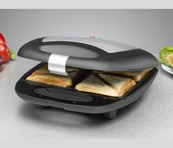 EAN 4001797293008 - Rommelsbacher ST 1410 sandwichera 1400 W Negro, Plata imagen 1