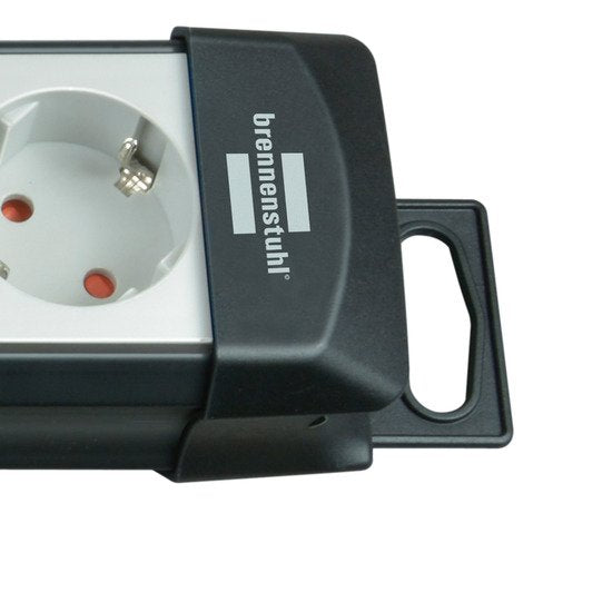 Brennenstuhl Connect Premium-Line Base Múltiple 3 M 6 Salidas Ac Interior Negro, Blanco