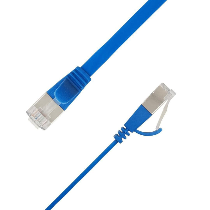 Flat U/Ftp Cat6a Blue 1.5m Awg 32/7, Pvc, 1 85x6mm Stp-Fl6a-00150-Bl