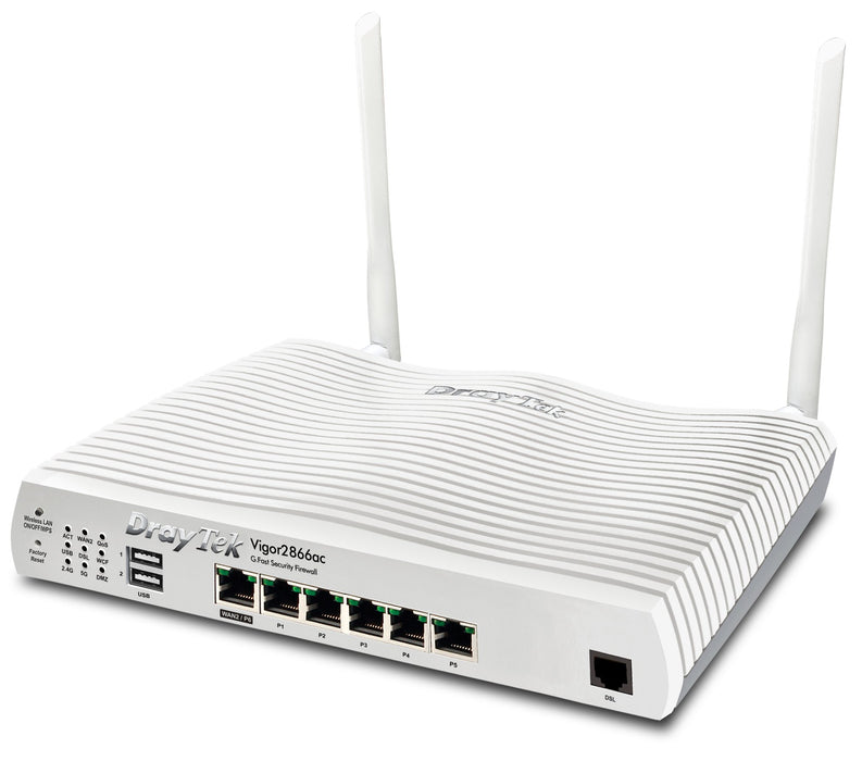 EAN 4710484744111 - DrayTek Vigor 2866Vac router inalámbrico Gigabit Ethernet Doble banda (2,4 GHz / 5 GHz) Blanco imagen 2