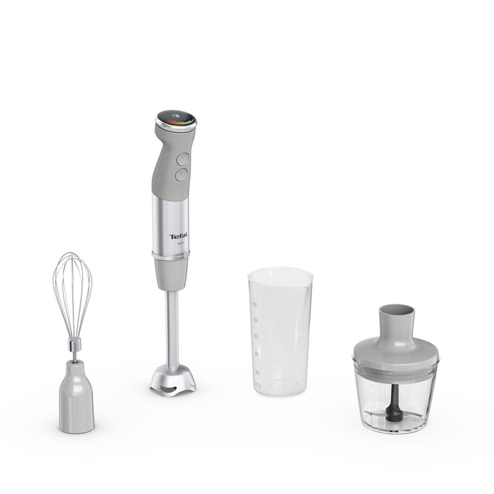 Batidora Tefal Quickchef+ Hb673b30 De Inmersión 1000 W Gris, Acero Inoxidable