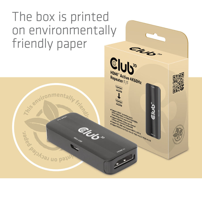 EAN 8719214472825 - CLUB3D CAC-1307 extensor audio/video Repetidor de señales AV Negro imagen 9