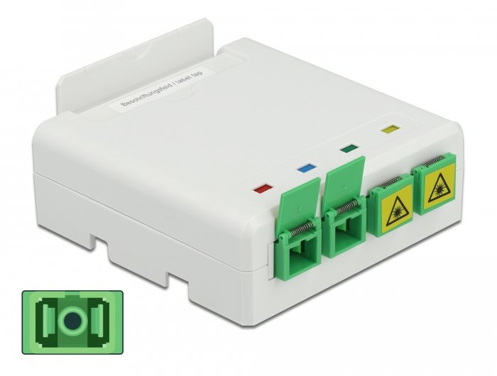 Caja De Conexiones Fo Para Carril Din Delock 4 X Sc Simplex O Lc Duplex