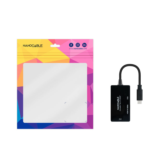 EAN 8433281013049 - Nanocable 10.16.4301-ALL Adaptador gráfico USB 3840 x 2160 Pixeles Negro imagen 4