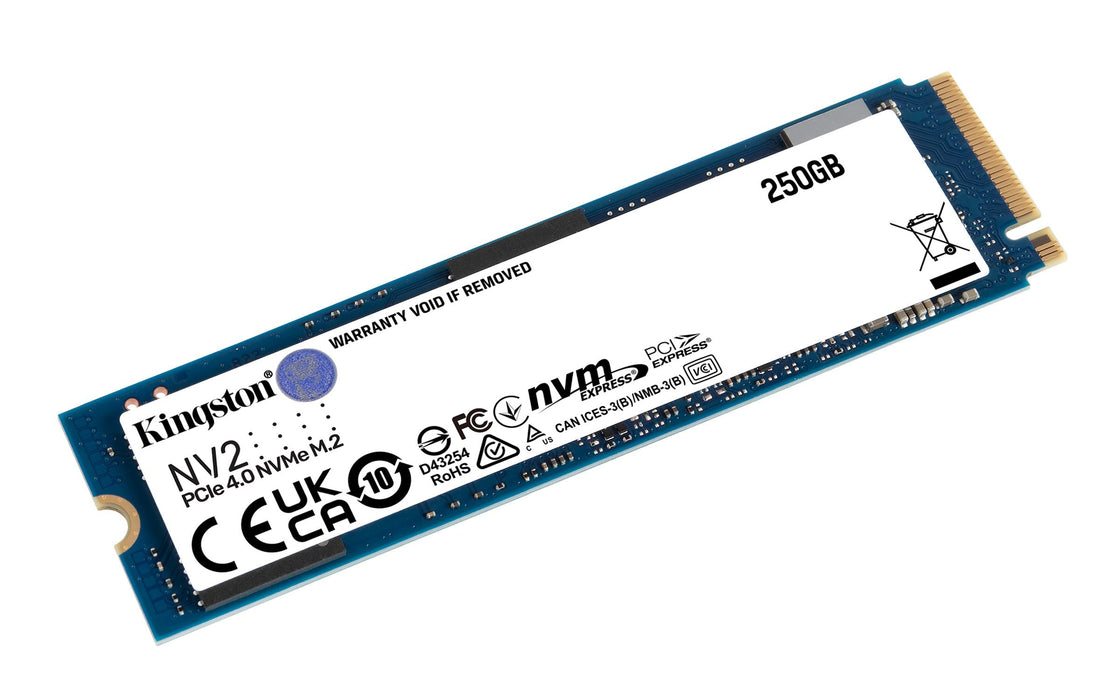 Disco Ssd Kingston Nv2 M.2 250gb Pcie G4x4 2280  Rw: 3000/1300mb/S, 80tbw Nvme