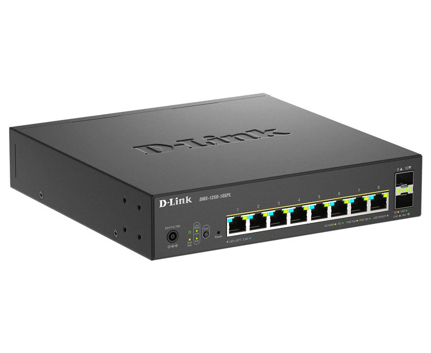 EAN 0790069473746 - D-Link DMS-1250-10SPL Gestionado L2/L3 2.5G Ethernet (100/1000/2500) Energía sobre Ethernet (PoE) Negro imagen 2