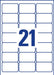 EAN 5014702003103 - Avery L7160-100 etiqueta autoadhesiva Rectángulo redondeado Permanente Blanco 2100 pieza(s) imagen 3