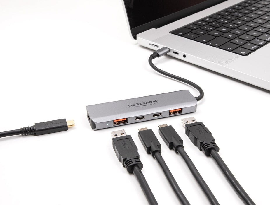 Hub Delock Usb 10 Gbps 2 Port Usb Typ-A + 2 Port Usb Tipo-C