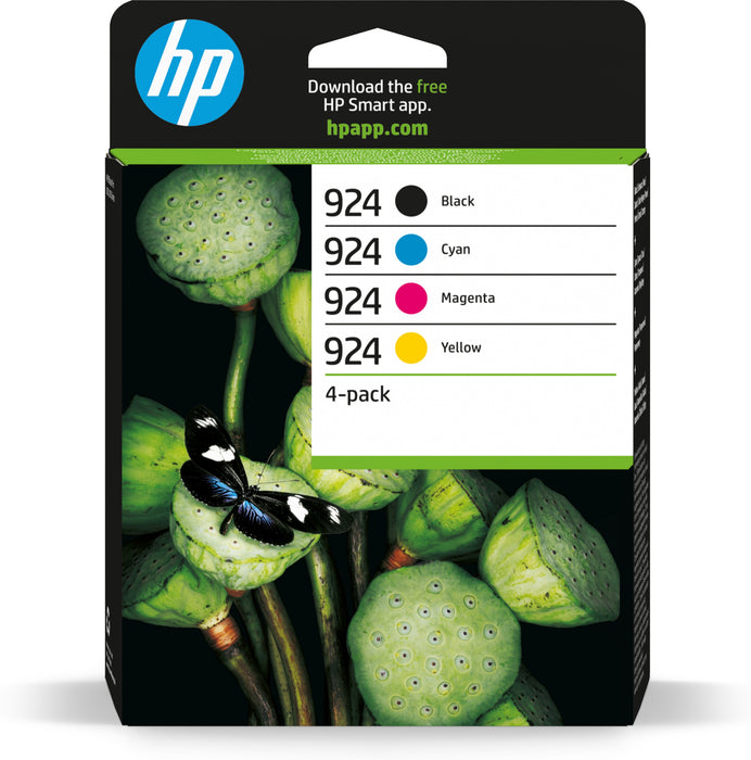 EAN 0196548697533 - HP 924 4-Pack CMYK(4) Original Ink Cartridge cartucho de tinta 4 pieza(s) Rendimiento estándar Negro, Cia imagen 1