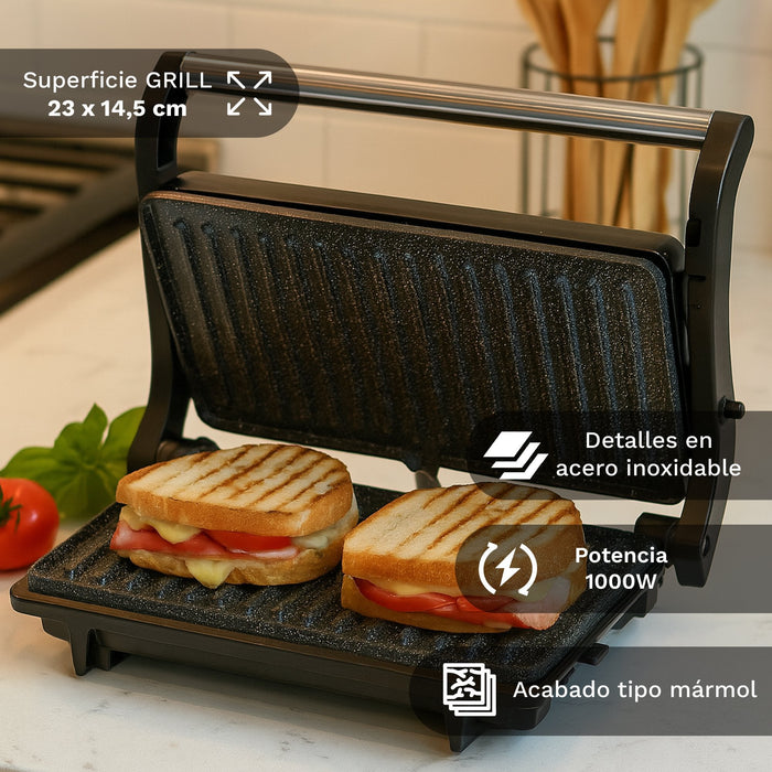 Grill Eléctrico Grunkel Grl-Marble 1000w Tamaño 230*145mm