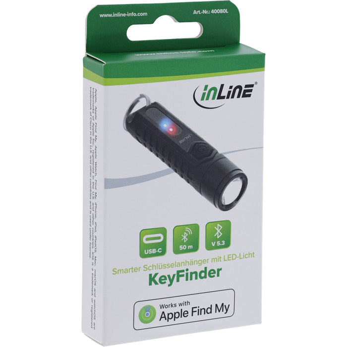 Inline® Keyfinder, Smart Keychain With Led Light, 300mah, Ip65
