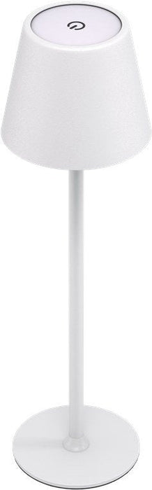 Lámpara De Mesa Led Inalámbrica, Tamaño M, 37 Cm, Blanca 
Con Control Táctil, 170 Lm, Luz Blanca Cálida (3000 K) Regulable