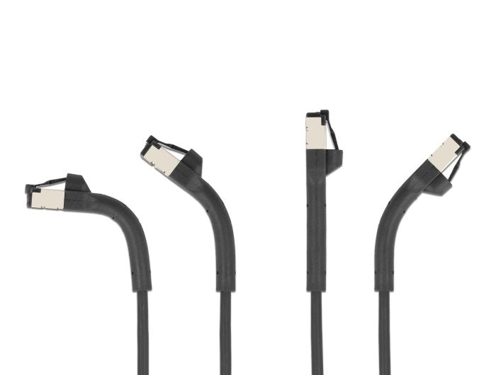 Delock Rj45 Slim Netzwerkcable Cat.6a U Ftp Winkelbar Schwarz 1 M