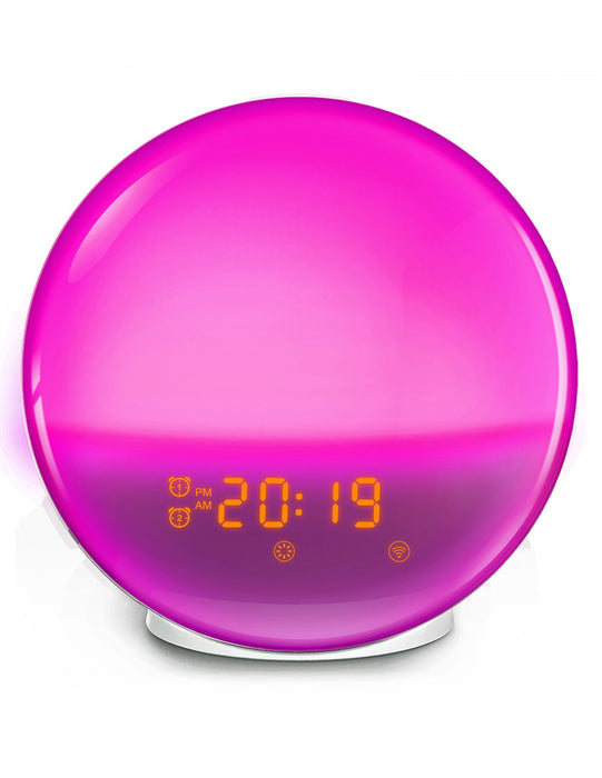 Despertador Inteligente Con Lámpara Rgb Muvit Io Miolamp005 Radio Fm Blanco