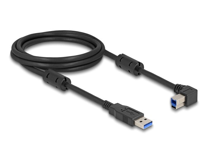 Delock 81101 Cable Usb 5 Gbps Tipo-A Macho A Tipo-B Macho 90° Acodado A La Izquierda 2 M
