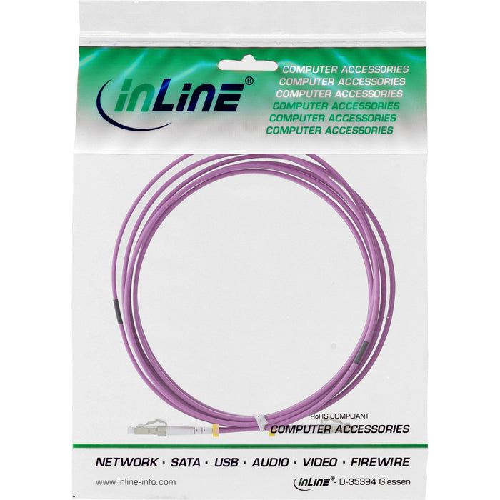 Cable Dúplex De Fibra Óptica Inline Lc/Lc 50/125?M Om4 3m