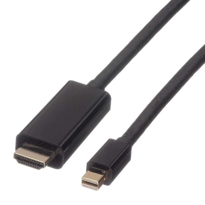 Roline Mini Displayport Cable, Mini Dp-Uhdtv, St St, Schwarz, 3 M