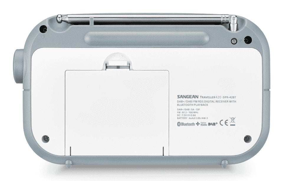 EAN 4711317995311 - Sangean DPR-42BT Portátil Analógico y digital Gris, Blanco imagen 3