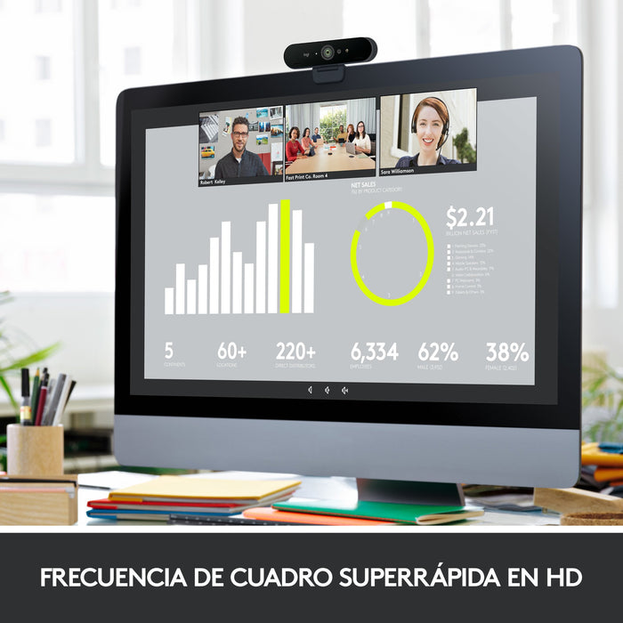 EAN 5099206075078 - Logitech 960-001194 cámara web 4096 x 2160 Pixeles USB Grafito imagen 11