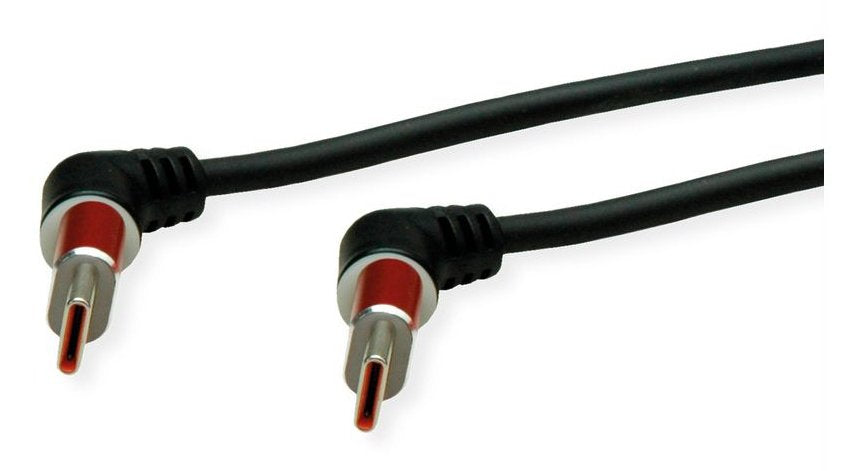 Roline Usb 2.0 Cable Typ-C - Typ-C St St 360 Rotation Schwarz   Rot 2m
