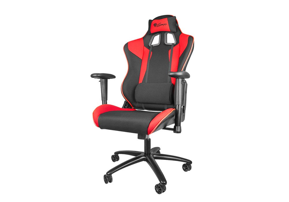 Natec Genesis Sx77 Silla Para Videojuegos De Pc Asiento Acolchado Negro, Rojo