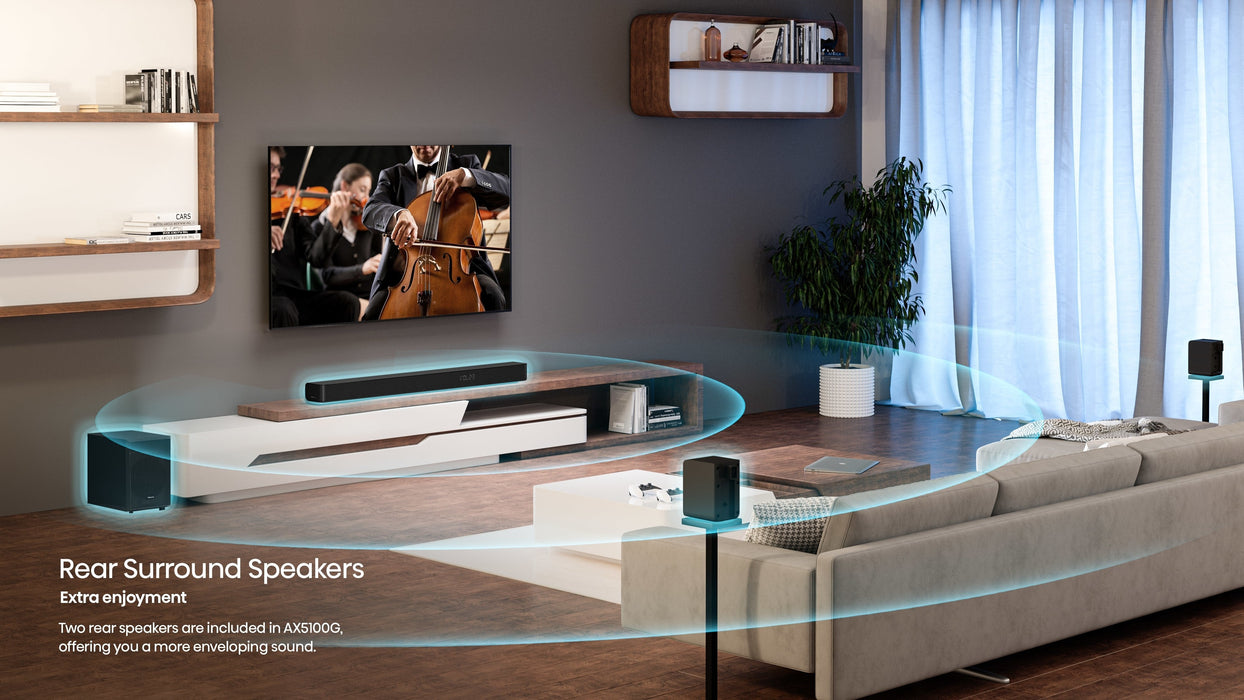 Altavoces  Hisense Ax5100g Barra Sonido 5.1 340w  Bt Hdmi Traseros Inal