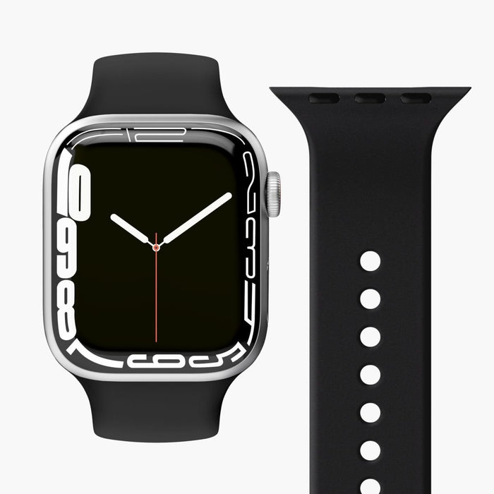 Vonmählen Watchstrap For Apple Silicone Loop Funda 2 Band One Negro Negro (Aws00006)
