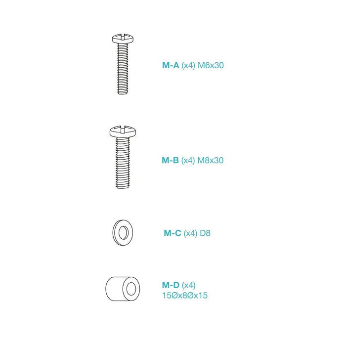 Soporte Fijo Pared Pantallas 37"-80", Negro