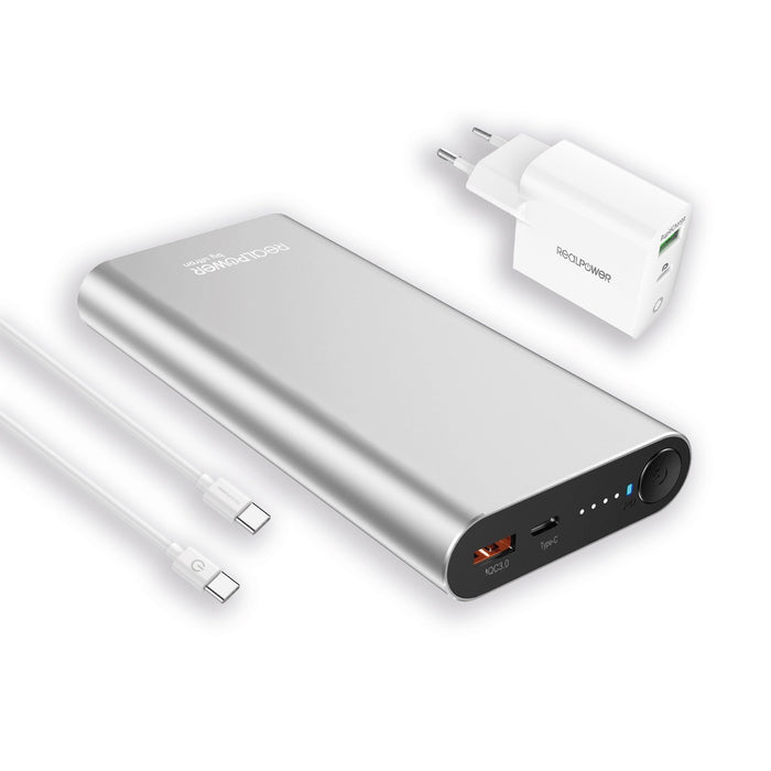 EAN 4040895010568 - RealPower PB-20000PD Ión de litio 20000 mAh Aluminio imagen 1