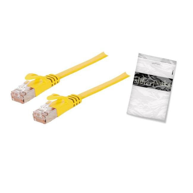 Shiverpeaks Rj45 Cable De Red Flach, Cat7 Roh, Slim, 5,0m Amarillo