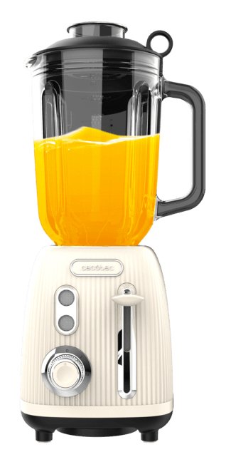 Cecotec Standmixer Power Negro Titanium Retrobeige (Beige, 1.200 Watt, 1,5 Liter) 3885